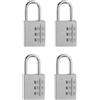 Master Lock 630EC4 - Lucchetto a combinazione, in alluminio, larghezza 4 cm, 4 pezzi