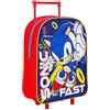 TDL Zaino per bagaglio a mano pieghevole standard per bambini, per scuola, viaggi, vacanze, Sonic., Taglia unica, Bambini Trolley Bagaglio a Mano Borsa