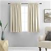 DONREN Tende oscuranti per camera da letto, termoisolanti, con tasca per bastone, per soggiorno, beige crema, (larghezza 106 cm di larghezza x 114 cm di lunghezza, 2 pannelli)