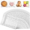 YNR 200 sacchetti per biscotti a pois, 10 x 10 cm, trasparenti, autoadesivi, autosigillanti, in plastica trasparente satinata, con pois bianchi, per biscotti, cioccolatini, biscotti e caramelle