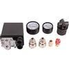 Yosoo Health Gear Pressostato del Compressore D'aria, Manometri del Collettore di Controllo con Interruttore, Foro Singolo G1/4 per Pompa 1/4 Valvola di Regolazione del Controller a 4 Fori