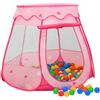vidaXL Tenda da Gioco per Bambini Rosa con 250 Palline 102x102x82 cm