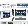 Cassa Bluetooth HUTRADE SP-60 160W LED RGB Batteria Ricaricabile + Microfono mar