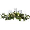 Nearly Natural 4634-CR Hydrangea - Centrotavola triplo candelabro, colore: panna