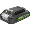 Greenworks Batteria da 24V 2Ah - Potente Batteria agli Ioni di Litio da 24V Originale Greenworks, Design Leggero con Indicatore LED dello Stato di Carica a 3 Livelli, Garanzia 2 Anni - G24B2