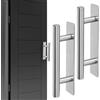 Lunaanda Set di 2 Maniglie Adesive per Mobili, Acciaio Inox Spazzolato, Senza Fori, Maniglie Porta Autoadesivo per Cassetti, Armadi, Porte in Legno, Vetro e Metallo
