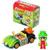 T-Racers Serie Glow Race - Auto e pilota Sorpresa Collezionabile Auto Staccabile per Parti e con Parti Intercambiabili