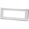 Aigostar Placca 7 moduli 506 in plastica argento compatibile anche con Vimar Plana