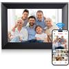 Moman Cornice Digitale WF11T, 10,1 Pollici Wifi IPS Touch Screen con Memoria da 32GB Condivisione Istantanea Montabile a Parete per Famiglia Amici Compleanno Anniversario, Cornice-Digitale-Foto-Wifi