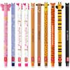 LEGAMI - Set di 10 penne gel cancellabili con inchiostro cancellabile termosensibile, gamma di colori dell'inchiostro e disegni a botte, punta da 0,7 mm, disegni di animali