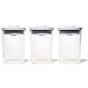 OXO Good Grips Set di contenitori POP rotondi mini da 3 pezzi x 0.6L