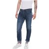 Replay Grover Straight-Fit Hyperflex Hyper Cloud Jeans da Uomo con Elasticità, Blu (Blu Scuro 007), 33 W / 32 L