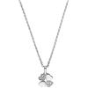 amor Collana con Ciondolo in Argento 925 per bambina, con zirconi sintetici, 35+3 cm, Argento, quadrifoglio, Fornita in confezione regalo per gioielli