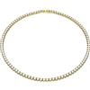 Swarovski Collana Matrix Tennis, Taglio Round, Bianca, Placcato color oro