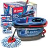 O CEDAR O-Cedar EasyWring - Sistema di pulizia pavimenti in microfibra, mocio e secchio Rinseclean Spin + 2 ricariche extra, RC + 2 ricariche