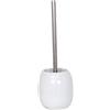 MSV - Scopino WC Java - Scopino WC - 10 x 39 cm - Bianco - Design Moderno per Il Bagno - Manico ergonomico - Testina sostituibile per Una Pulizia Efficace