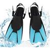 mizikuu Pinne, Light Fins TPR Antiscivolo Pinne Corte Leggere e Potenti Regolabile con Tacco Aperto Pinne Sub Nuoto Pinne da Snorkeling pinne nuoto Piscina Taglia 39-43 per Nuoto e Adulti, Blu, L