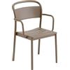 Muuto - Poltrona impilabile Linear - Beige - Acciaio zincato verniciato a polvere - Designer Thomas Bentzen