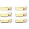 HEEPDD Lampadina a LED G4, dissipazione rapida di calore 700LM 72LED Lampada G4 in silicone 7 W Illuminazione a 360 gradi 6 Pz per Lampada da Tavolo per Lampada da Soffitto per Lampada a