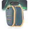 LELNOOS Cover Chiave Auto, Silicone Custodia Chiave Protettiva Copri Chiavi per Peugeot 208 308 508 2008 3008 5008 GT per Citroen C3 C4 C5 Grand Picasso Aircross Cactus DS3 DS4 Berlingo, Smart
