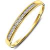 Miore Anello Donna Eternity Fede di Diamanti Diamanti taglio Brillante ct 0.10 Oro Giallo 18 Kt / 750