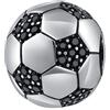 GLOWDAS Calcio Palla Charm Football Charms Fit Braccialetto Sport Pandora, 925 Argento Sterling pallone da calcio Perline con Nero CZ, Regali per Figlio/Nipote/Ritorno a Scuola/Nipote/Ragazzo