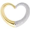 forme di Lucchetta - Ciondolo Cuore Scorrevole in Oro giallo con effetto polvere di Stelle, Charms e Ciondoli per Catenina (fino a 4mm) per Donna Ragazza