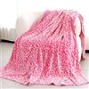MIBOI Calda coperta in pile rosa morbida e leggera coperta morbida per letto