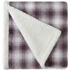 Eddie Bauer - Coperta, biancheria da letto in pile spazzolato con retro Sherpa, morbida e accogliente plaid decorazione per la casa (plaid nordico viola, 127 x 178 cm)