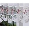 Today's Curtain, Mantovana in organza macramè vintage, 35,6 cm, bianco/rosa, 147,3 x 35,6 cm (larghezza x lunghezza)