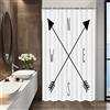 JAWO Tenda da doccia da campeggio per camper e rimorchi da campeggio, per bagno, bussola e frecce, N - S - E - W, tenda da doccia più corta e stretta con ganci, 90 x 199 cm