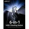 ACEFAST HUB Adattatore da USB C a USB 3.0 Docking station PD90W per MacBook Air Pro Trasferimento dati Lettore SD TF 4K60HZ Compatibile con HDMI