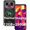 Ulefone Armor 25T Rugged Smartphone, 12GB+256GB/SD-2TB Cellulare Antiurto, Android 14 Telefono Indistruttibile, Termocamera, 50MP+64MP Visione Notturna, 6.78 FHD+ 120HZ, 6500mAh, Dual SIM NFC/4G/GPS