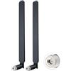 Superbat Antenna WLAN RPSMA Doppia Banda 2.4G/5.8GHz 12dBi Omnidirezionale Compatibile con Router, D-Link, Mini PCIe, USB WiFi, Telecamere IP, Drone FPV (2 Pezzi)