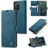 Sojlecyu Cover per Samsung Galaxy Note 20 Ultra 4G / 5G Custodia,a Libro Portafoglio in Premium Pelle PU Porta Carte Flip Case Supporto Protezione Case Cover per Samsung Galaxy Note 20 Ultra,Blu verde