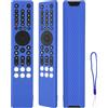 CTRLBETTER Custodia Telecomando in Silicone Compatibile Con TCL RC833A FMB1/FMB3, RC833A FMB4/FMB5 TV Telecomando Copertura Protettiva Antiurto Con un Cordino(Blu)