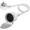 LANMINGLEL Cavo di prolunga Schuko corto, bianco, cavo di prolunga Schuko AC, 3 x 1,5 mm², 16 A, 250 V, IP44, per casa, ufficio, esterno (bianco 90 gradi, 1)