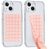 Knrlqim 2 Ventosa per Telefono,Ventose in silicone supporto quadrato, Compatibile con Tutti i Modelli,Porta Smartphone Antiscivolo per Selfie e Video,Hands-Free, Accessori Telefono(Rosa chiaro)