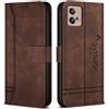 Bravoday Cover per Motorola Moto G32 / Moto G32, Flip Custodia in Pelle PU con Slot per Schede, Portafoglio Custodia per Motorola Moto G32 / Moto G32, Marrone
