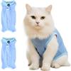 Astralong 2 Pezzi Body Gatto Post Operatorio, Tuta Recupero Anti-Leccamento per Gatti dopo Sterilizzazione o Chirurgia, Alternativa Collare Elisabettiano, Confortevole e Traspirante (L)