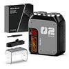 PAXA T01 Rasoio Elettrico Barba,Mini Rasoio Elettrico,9000 RPM,IPX7,Da Viaggio Umido E Asciutto,Testina Rotante,Ricaricabile USB-C,Senza Fili, Ideale Per Casa, Auto E Viaggio,Grigio