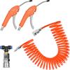 Eclove 2 Pistola Ad Aria Compressa, Pistola Pneumatica per La Rimozione Della Polvere, Pistola Aria Camion con 6 Metri Tubo a Spirale, Pistola Soffiaggio Aria Compressa con Connettore Kit