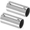 sourcing map 2 connettori dritti a 2 vie, adatti per tubi con diametro esterno da 25 mm, in acciaio inox, lunghezza 60 mm, connettori per tubi strutturali a catena