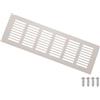 sourcing map Copertura per bocchetta dell'aria della porta, 24,9 x 7,6 cm, in alluminio, copertura decorativa per griglia di ventilazione con feritoie, con viti, per armadio, porta, armadio, scarpe