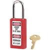 Master Lock 411RED Lucchetto di sicurezza con chiave diversa, rosso