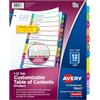Avery 11843-12 divisori per raccoglitori a 3 anelli, multicolori, con indice modificabile, set da 1 pezzo