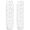 NEXT Unisex Bambino Confezione da 10 body a canotta per neonati in 100% cotone Bianco Newborn