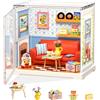 Rolife Super Creator DIY Casa in Miniatura Kit per Casa delle Bambole di Decorazione, Casa Piccola Natale Regalo di Compleanno, Kit Modellismo per Adulti (Country Blue Lounge)