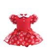 Lito Angels Vestito Topo Pagliaccetto per Bebè Bimba, Body Tutina a Pois con Fascia, Taglia 6-9 Mesi, Rosso