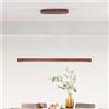 Schindora LED Lampadario Cucina Legno Dimmabile,100Cm Noce Lampadario Camera Da Letto Con Telecomando,Regolabile In Altezza Lampada,30W Moderno Lampadari Soggiorno Per Salotto Biliardo